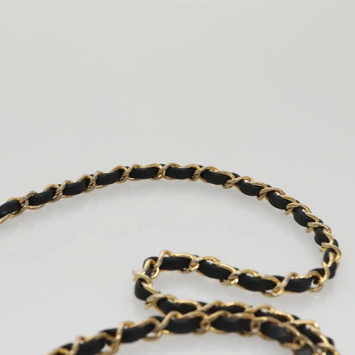 CHANEL Mini Materasse 17 Chain Shoulder Bag Lamb Skin Black Gold CC PP025
