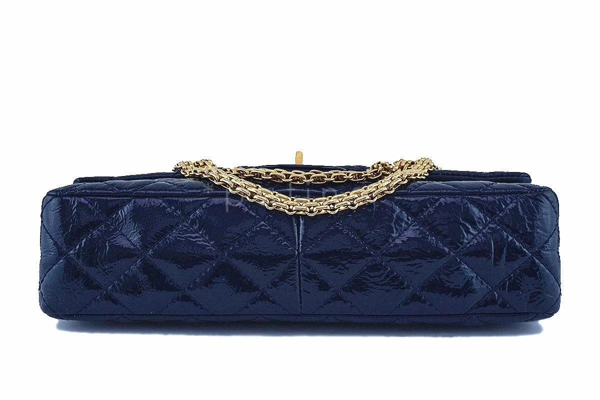 Chanel Navy Blue Patent 226 Reissue Classic 2.55 Double Flap Bag