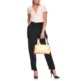 CHANEL Peach Patent Leather Triple CC Bag