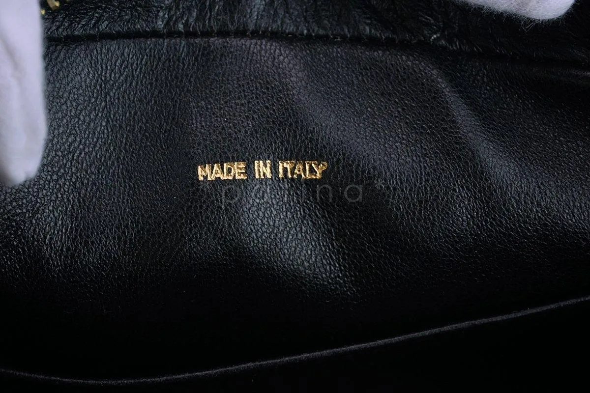 Chanel Pristine Vintage Black Patent Classic Quilted Camera Case Bag