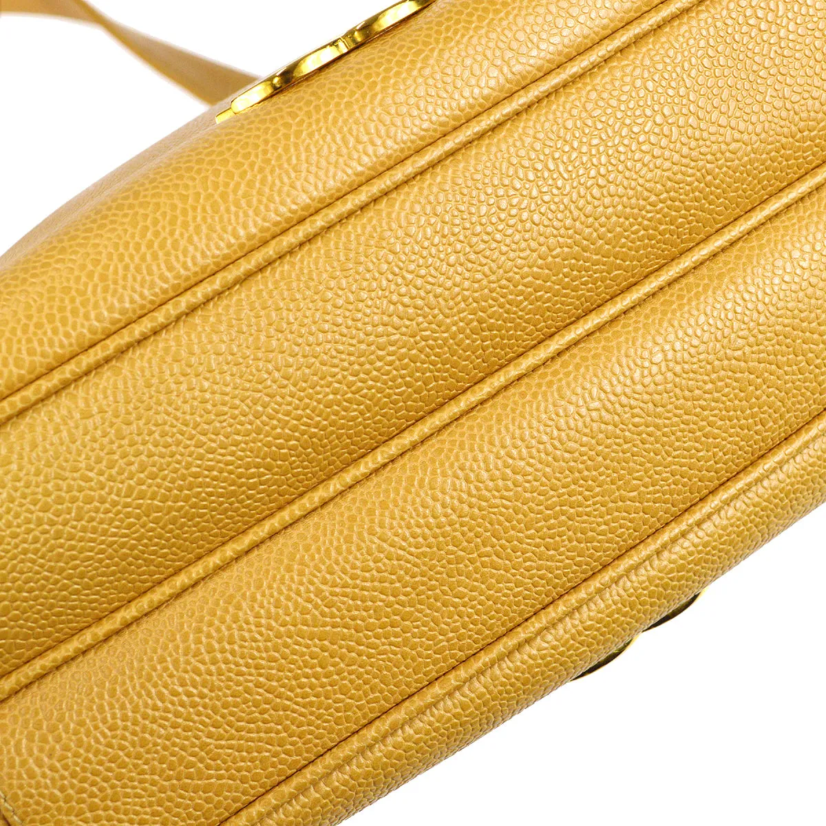 Chanel Triple CC Chain Shoulder Bag Beige Caviar