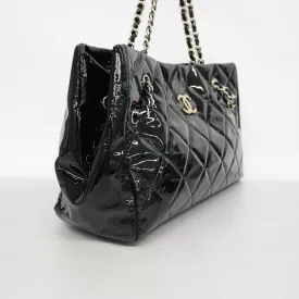 CHANELAuth  Matelasse Chain Shoulder Bag Women's Patent Leather Black