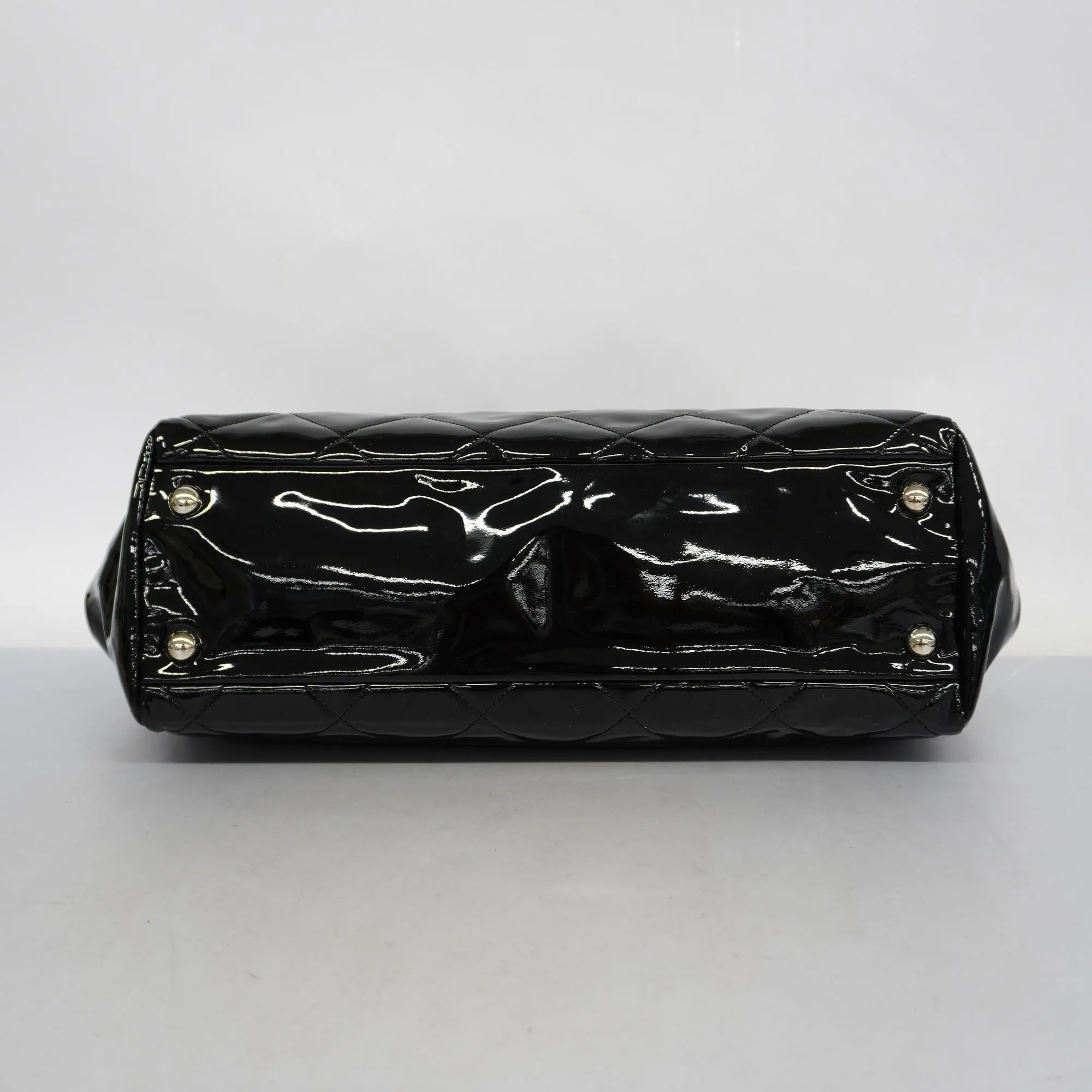 CHANELAuth  Matelasse Chain Shoulder Bag Women's Patent Leather Black
