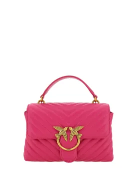 Chic Pink Quilted Leather Mini Handbag