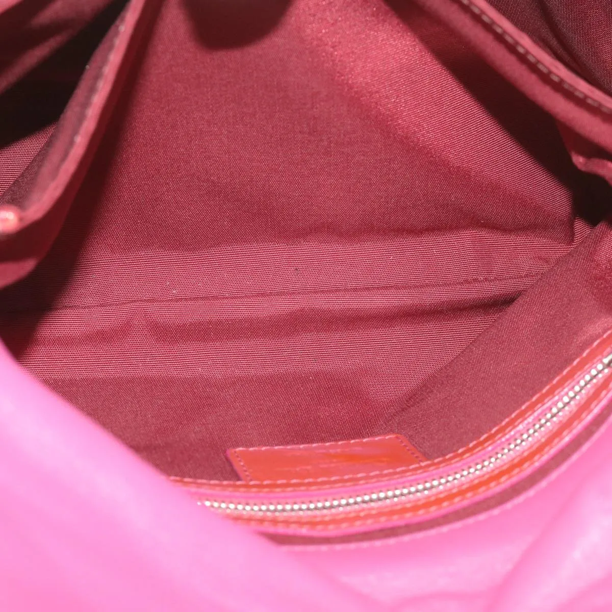 CHRISTIAN DIOR Canage Newlock Shoulder Bag patent Red Auth hk1131
