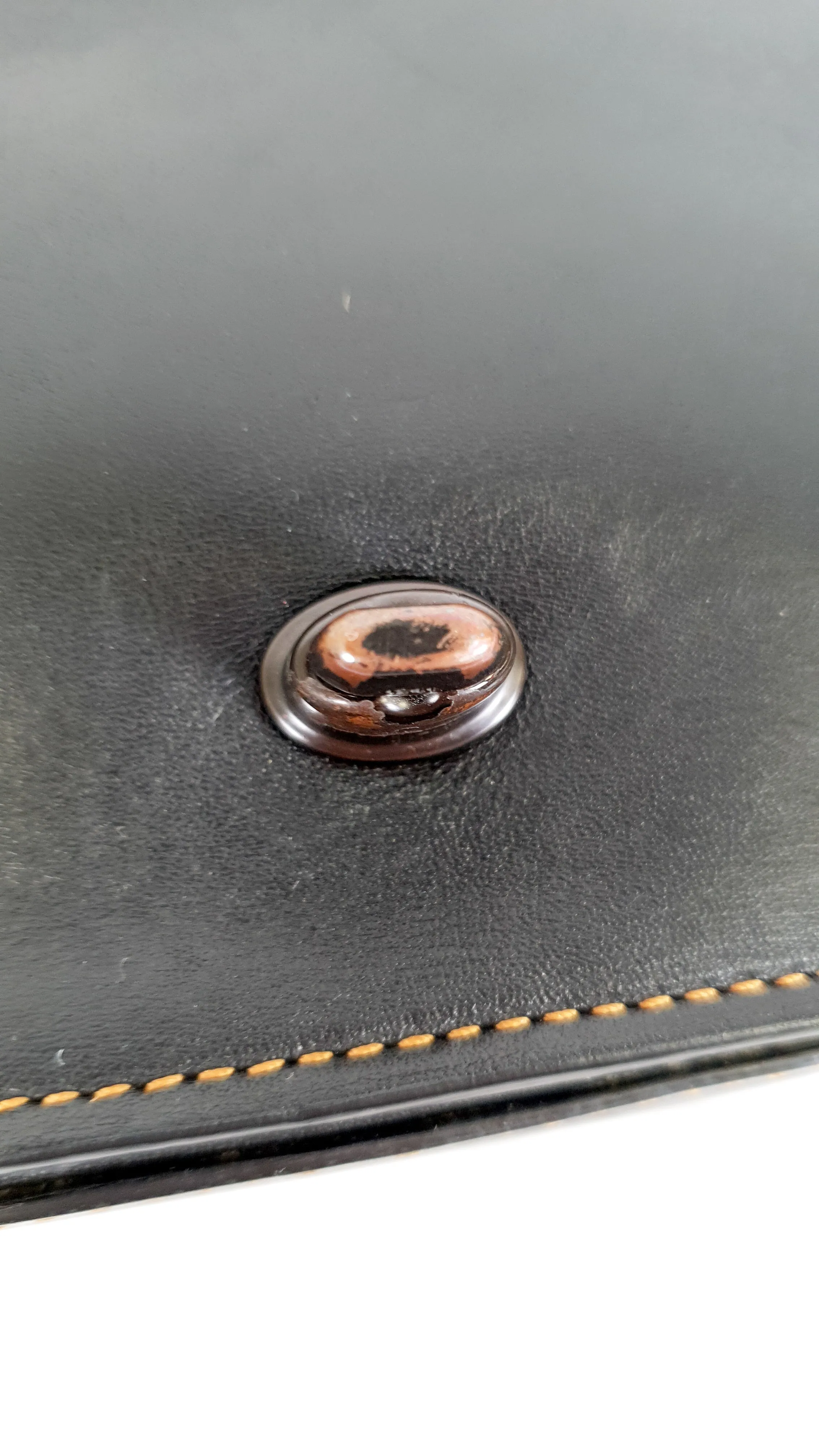 Coach 1941 Dinky 24 in Black Leather with Western Rivets - Crossbody Flap Bag Shoulder Chain Coach 56611