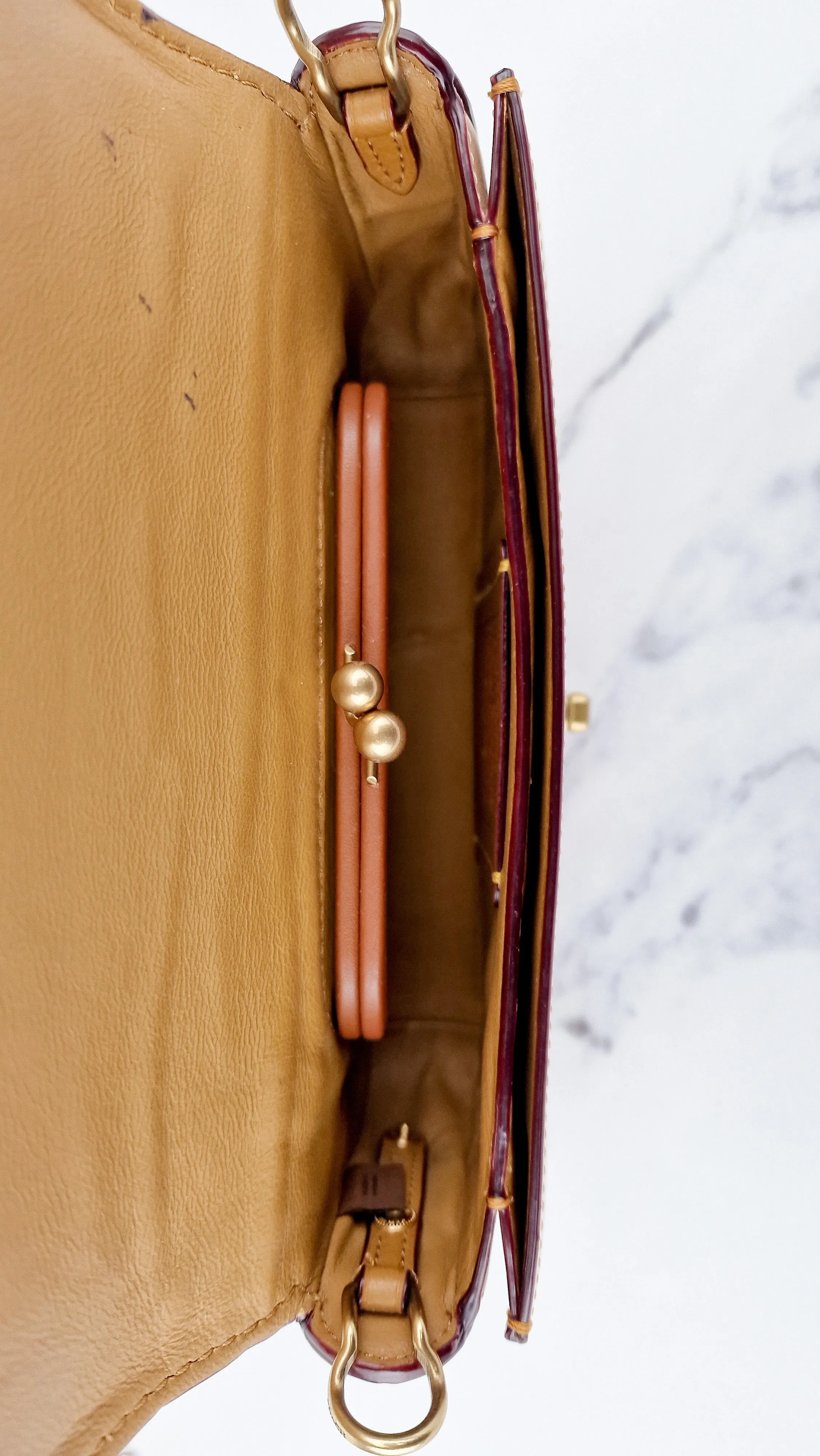 Coach 1941 Dinky Crossbody Bag in Chalk Smooth Leather With Floral Bow Pink Flowers - Coach 28433