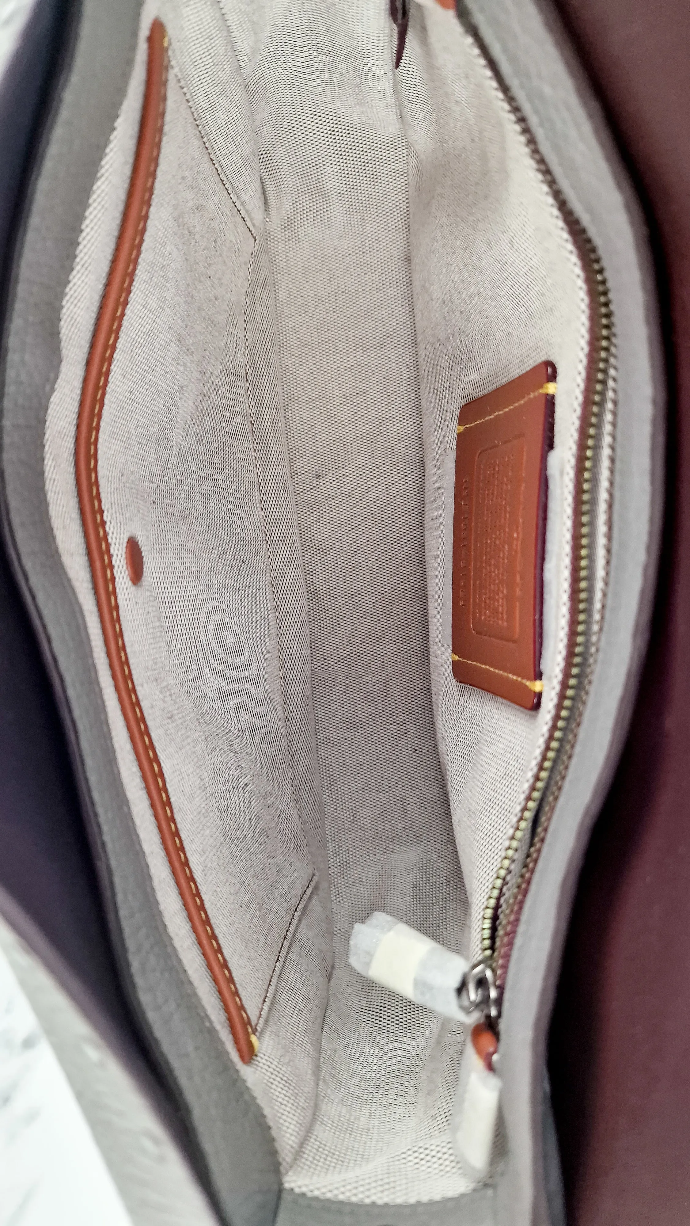 Coach 1941 Page 27 With Border Rivets in Heather Grey Pebble Leather - Coach 31929