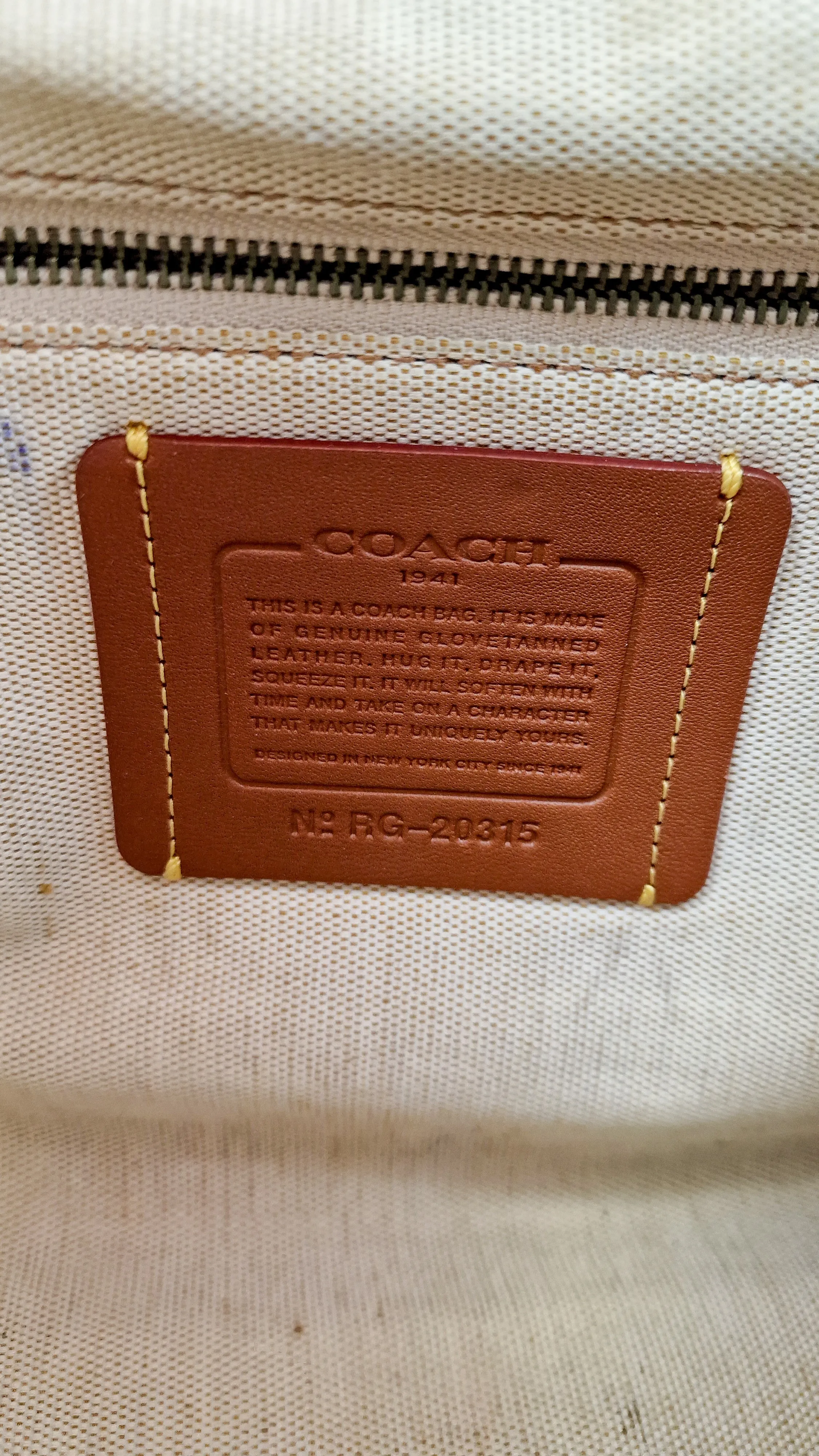 Coach 1941 Rogue 31 Black Pebble Leather Bag with Honey Suede - Classic Handbag - Coach 38124