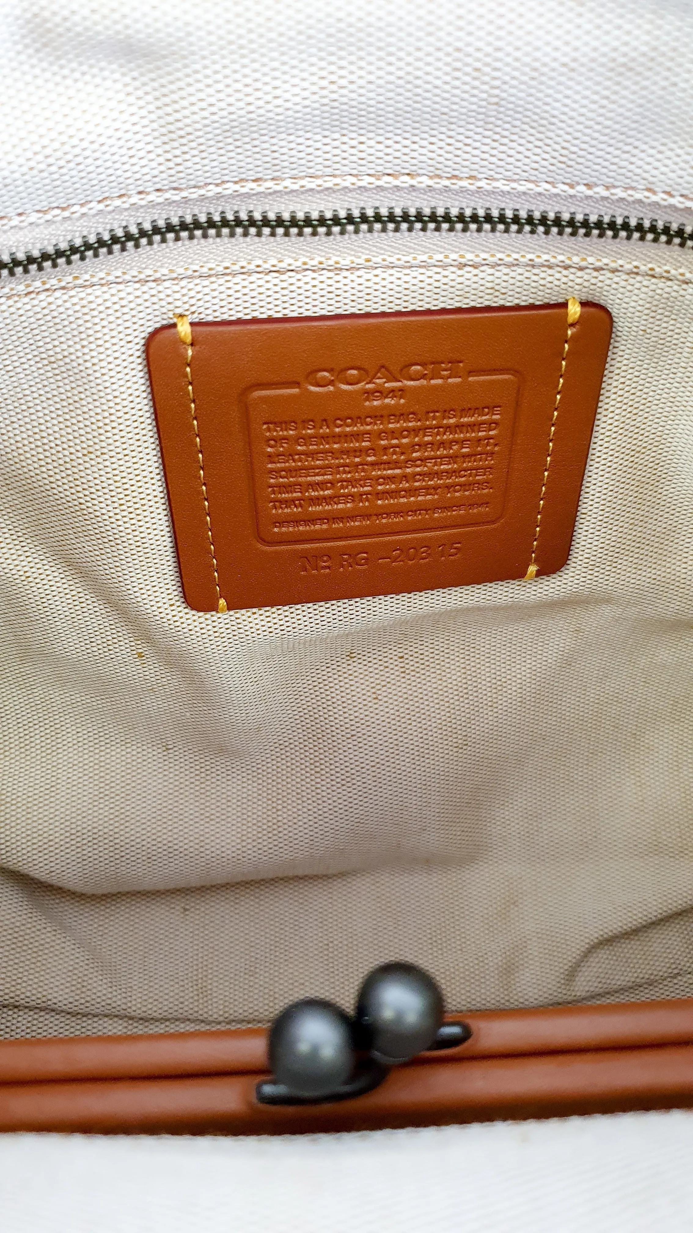 Coach 1941 Rogue 31 in Chalk with Western Embroidery Flowers & Varsity Stripe - Satchel Handbag Coach 57230