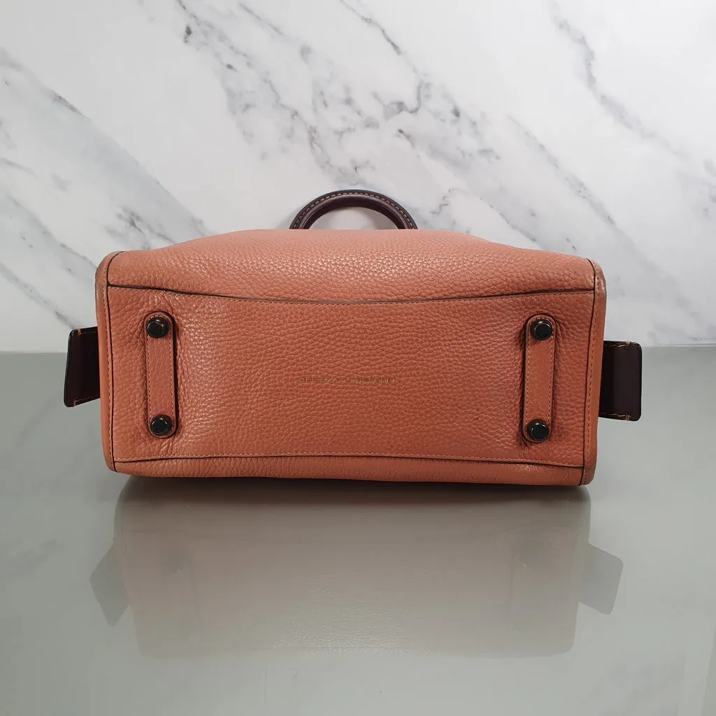 Coach 1941 Rogue 31 in Melon with Burgundy Colorblock Detail and Suede