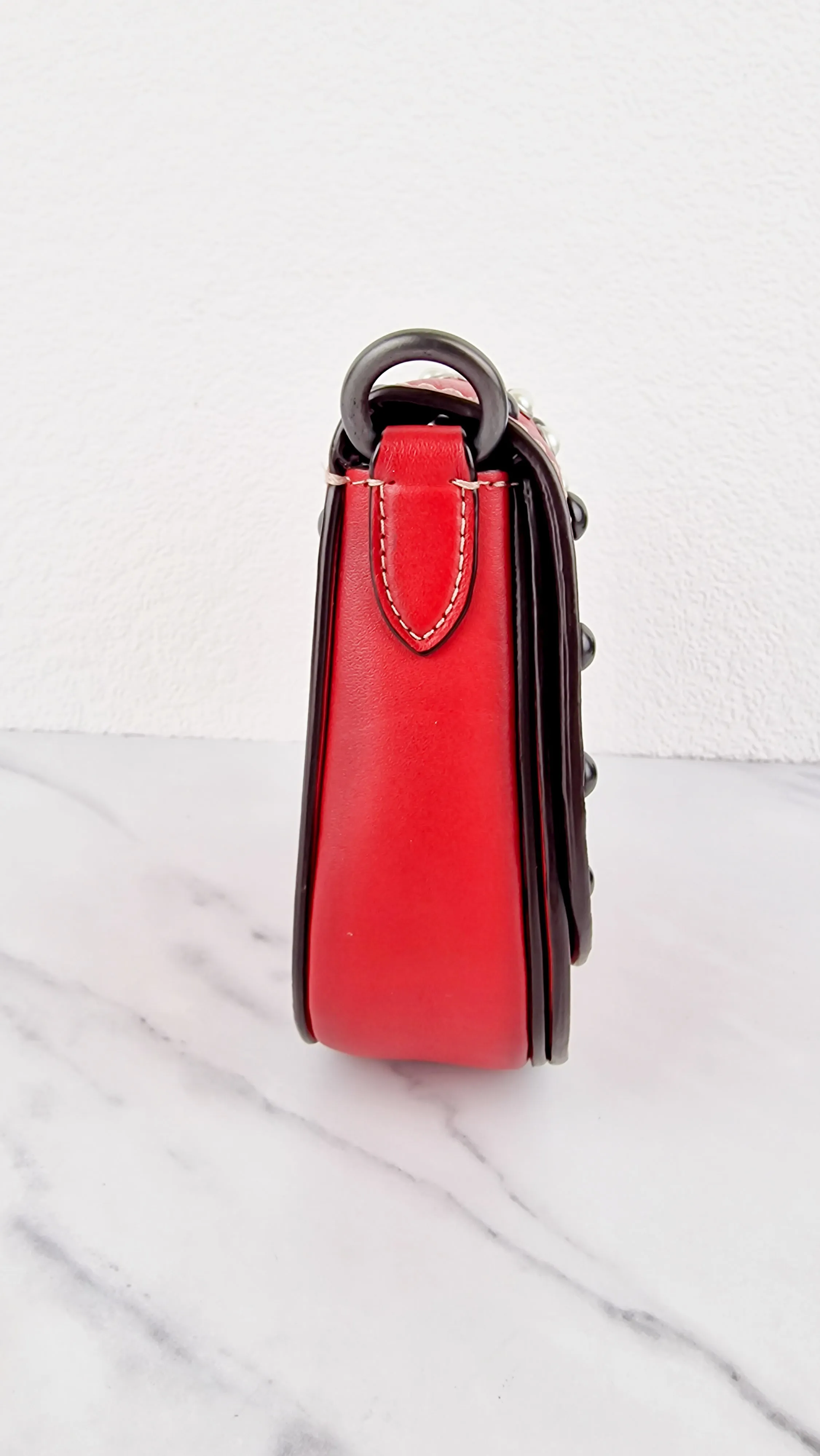 Coach 1941 Saddle 17 With Western Rivets in Red Leather Crossbody Bag - Coach 56564