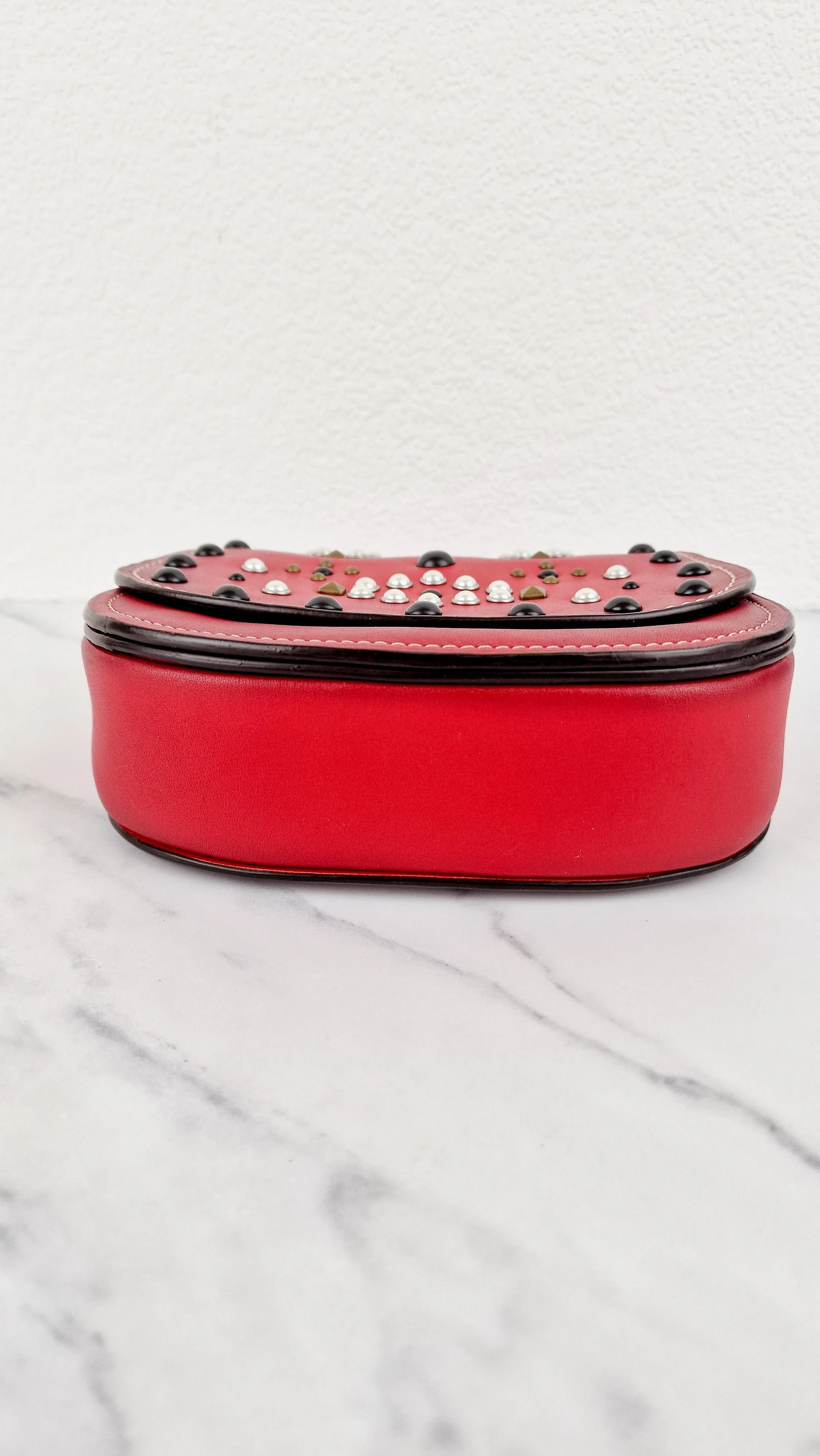 Coach 1941 Saddle 17 With Western Rivets in Red Leather Crossbody Bag - Coach 56564