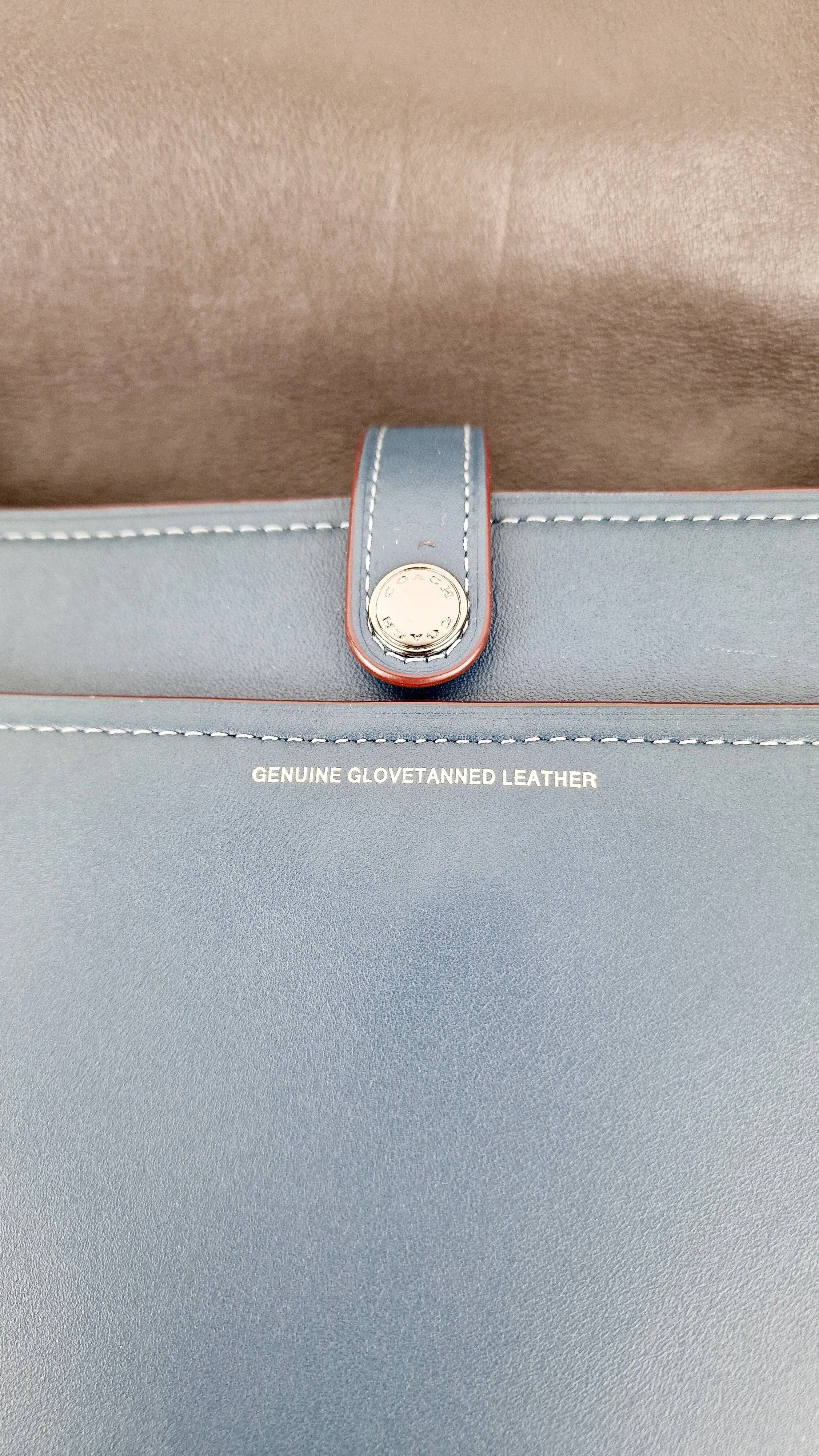 Coach 1941 Saddle 33 Large Dark Denim Blue Bag - Smooth Leather Crossbody Bag - Coach 11108