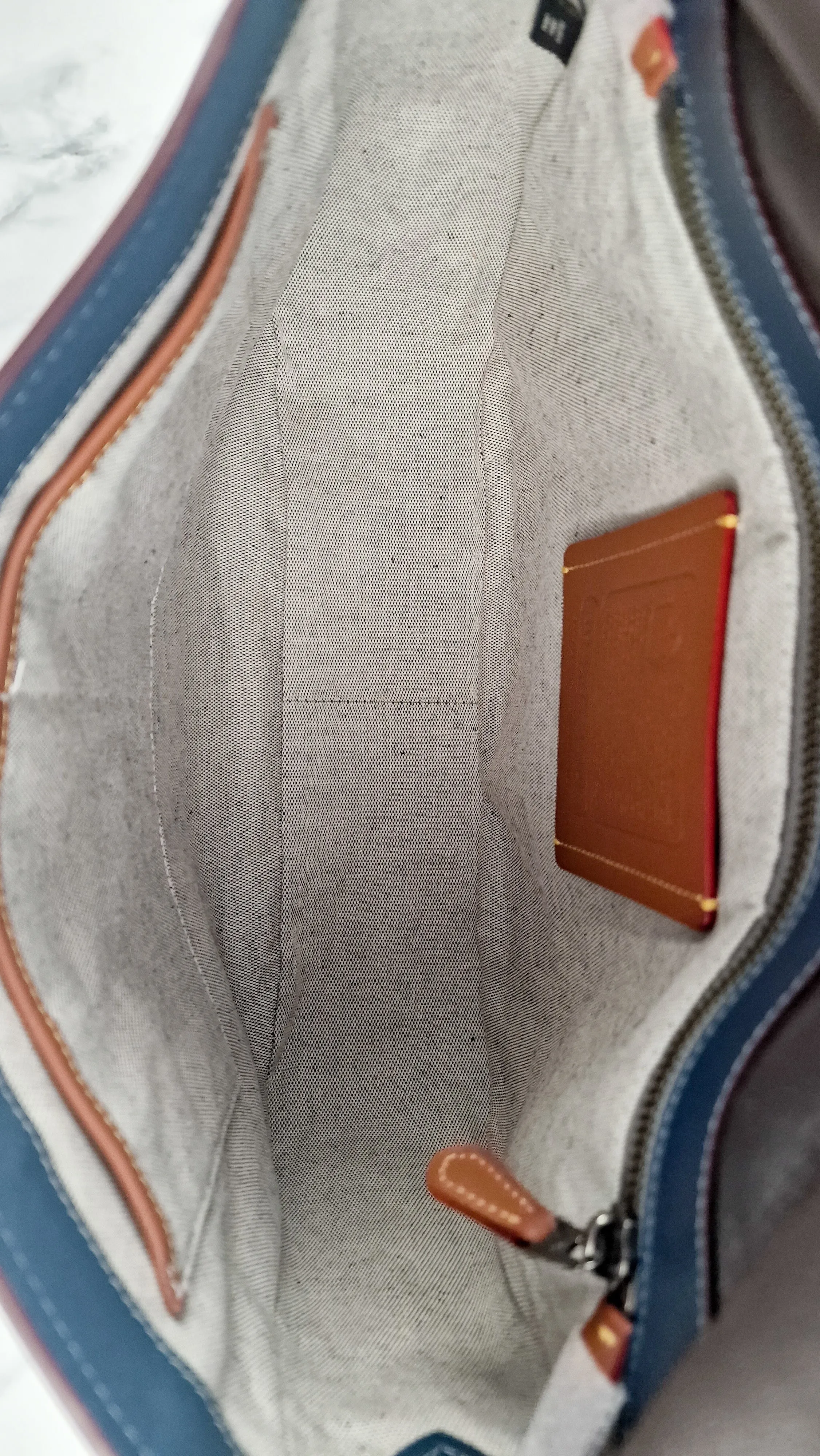 Coach 1941 Saddle 33 Large Dark Denim Blue Bag - Smooth Leather Crossbody Bag - Coach 11108