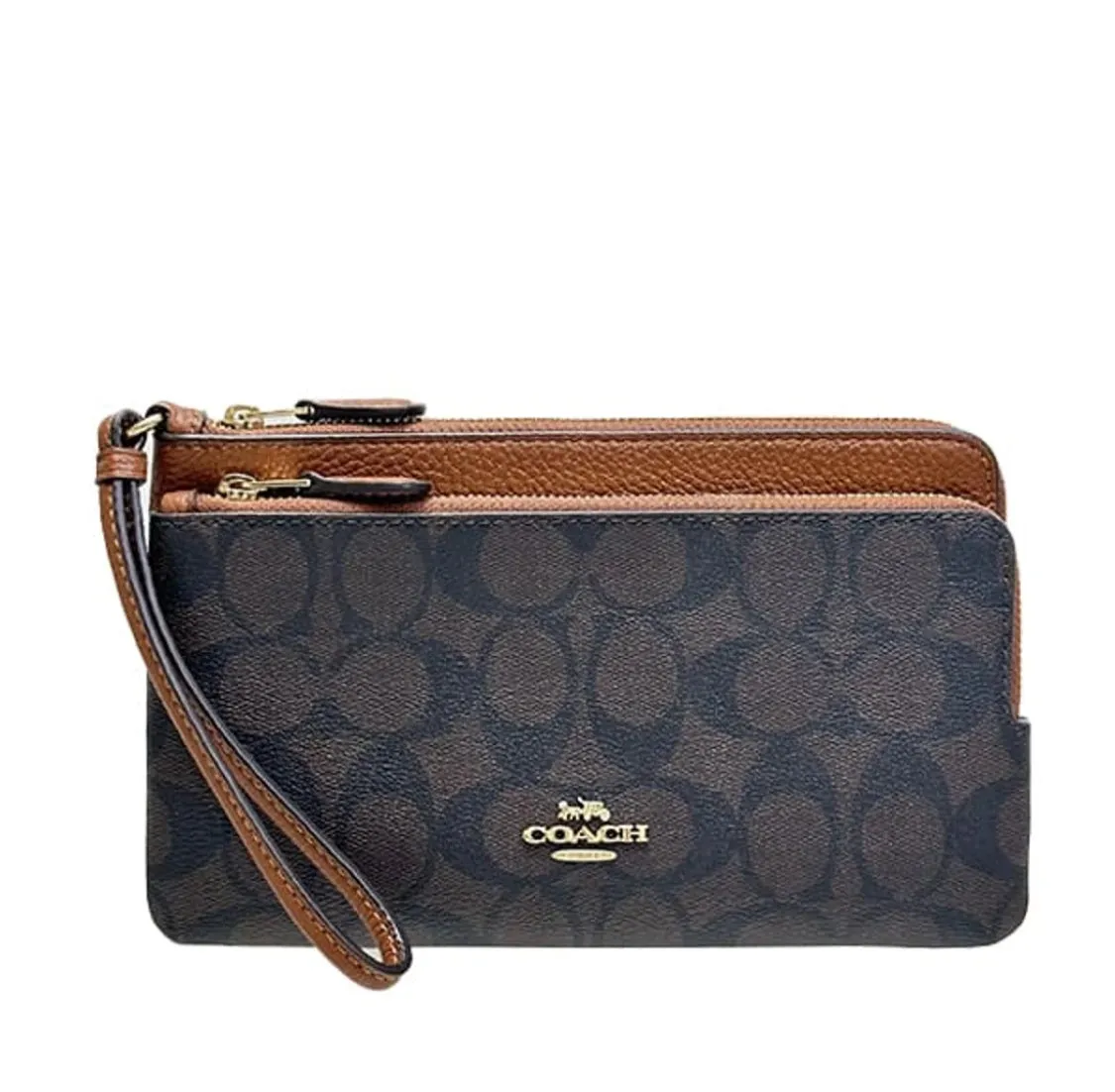 COACH C5576/5610 double zip wallet/wristlet