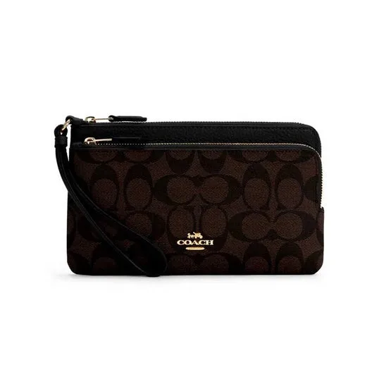 COACH C5576/5610 double zip wallet/wristlet
