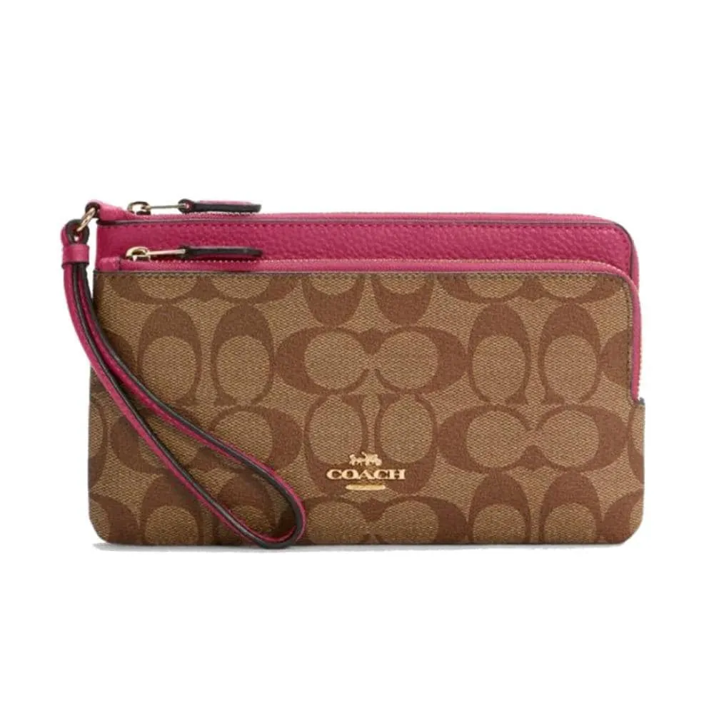COACH C5576/5610 double zip wallet/wristlet