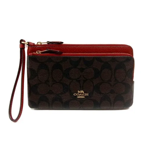 COACH C5576/5610 double zip wallet/wristlet