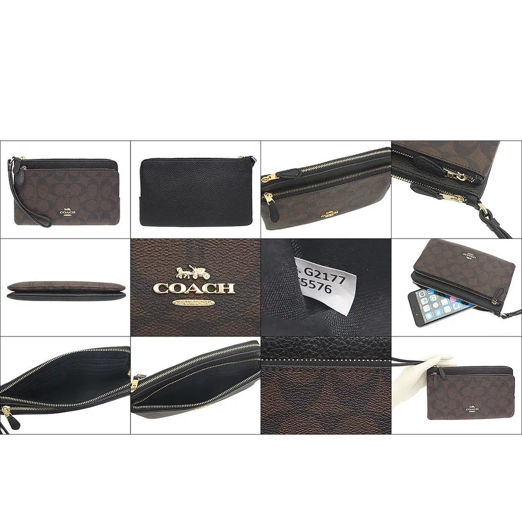 COACH C5576/5610 double zip wallet/wristlet