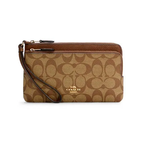 COACH C5576/5610 double zip wallet/wristlet