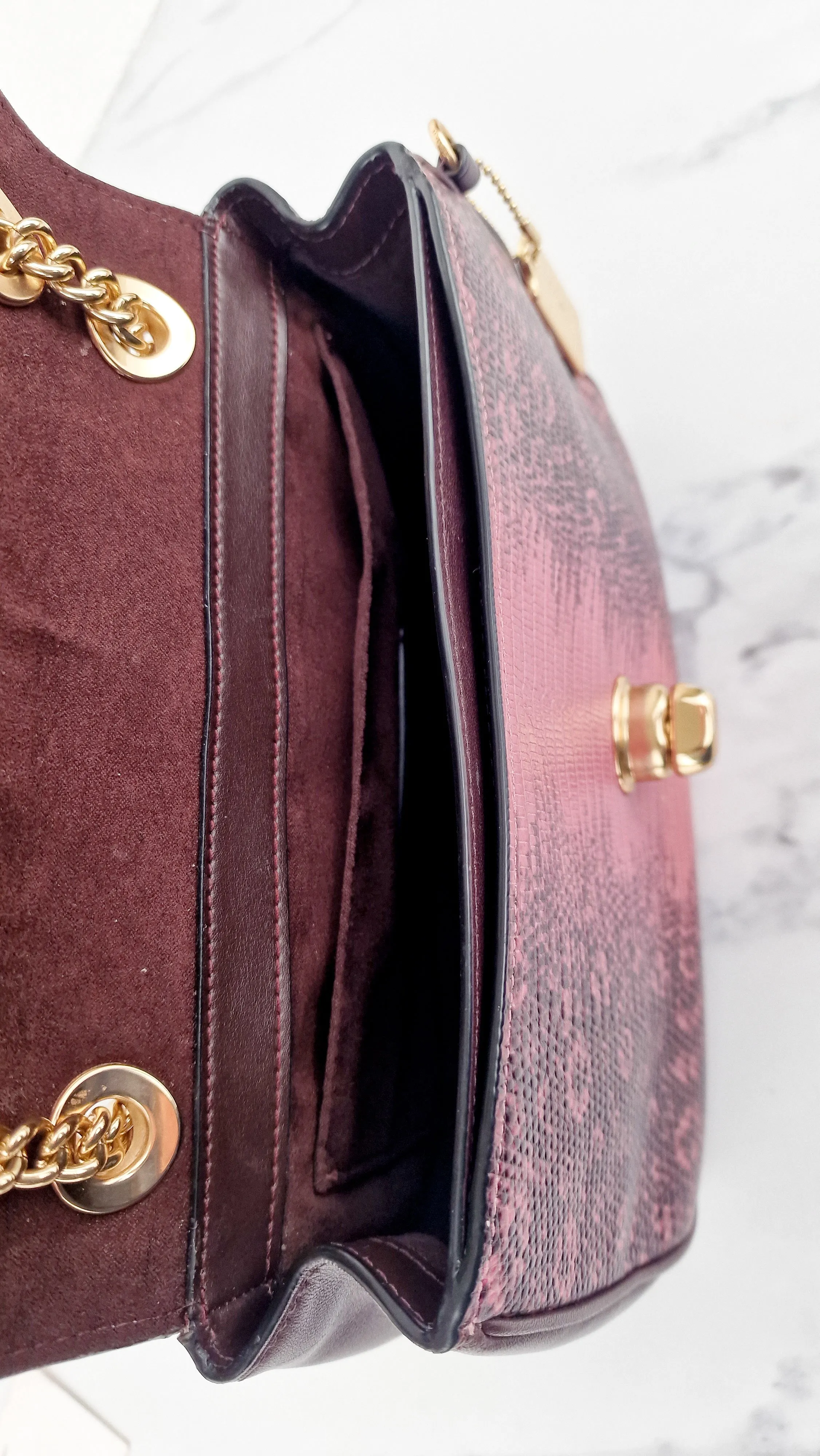 Coach Cassidy Crossbody Bag in Pink Lizard Embossed Leather - Coach F72669