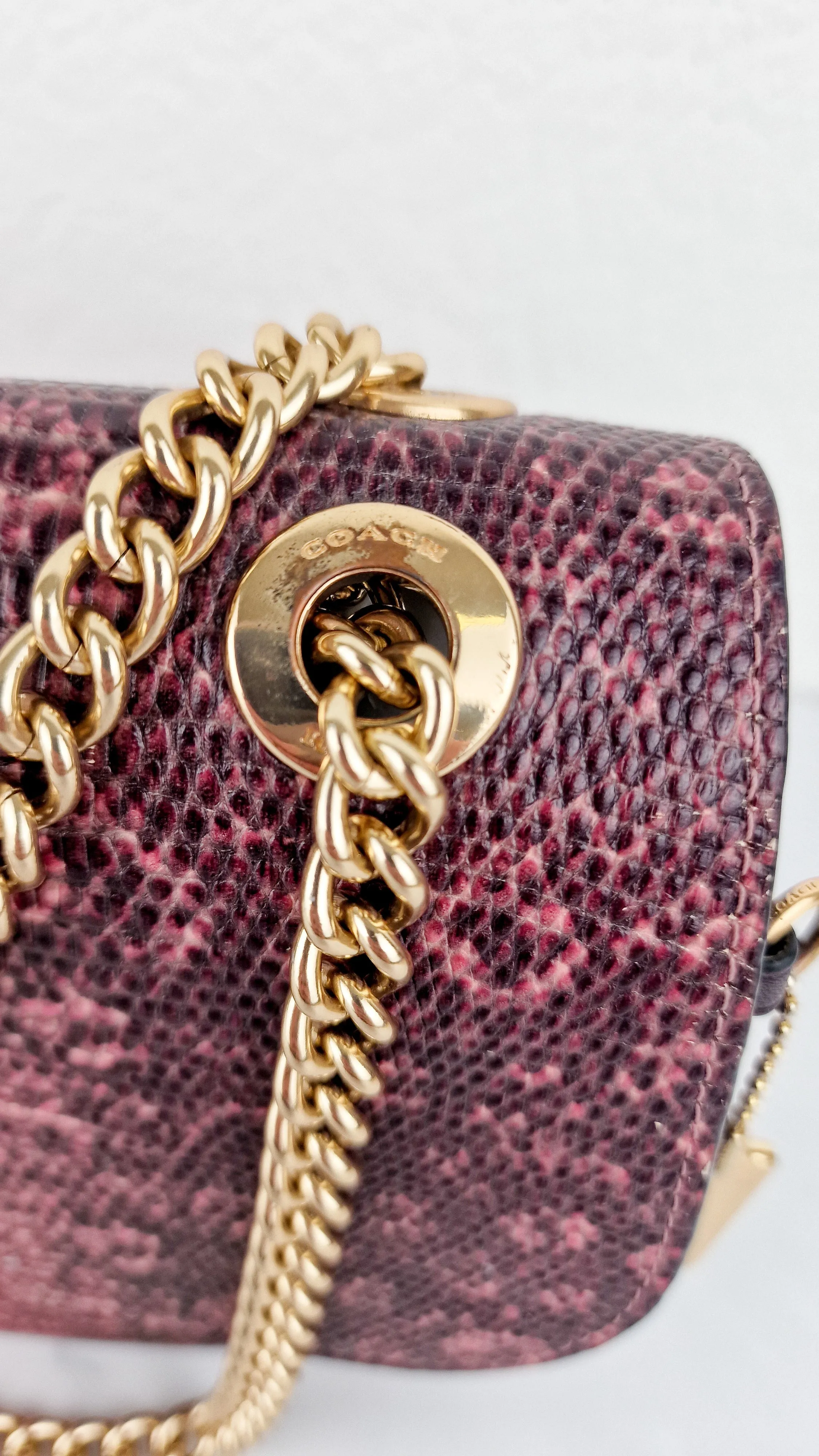 Coach Cassidy Crossbody Bag in Pink Lizard Embossed Leather - Coach F72669