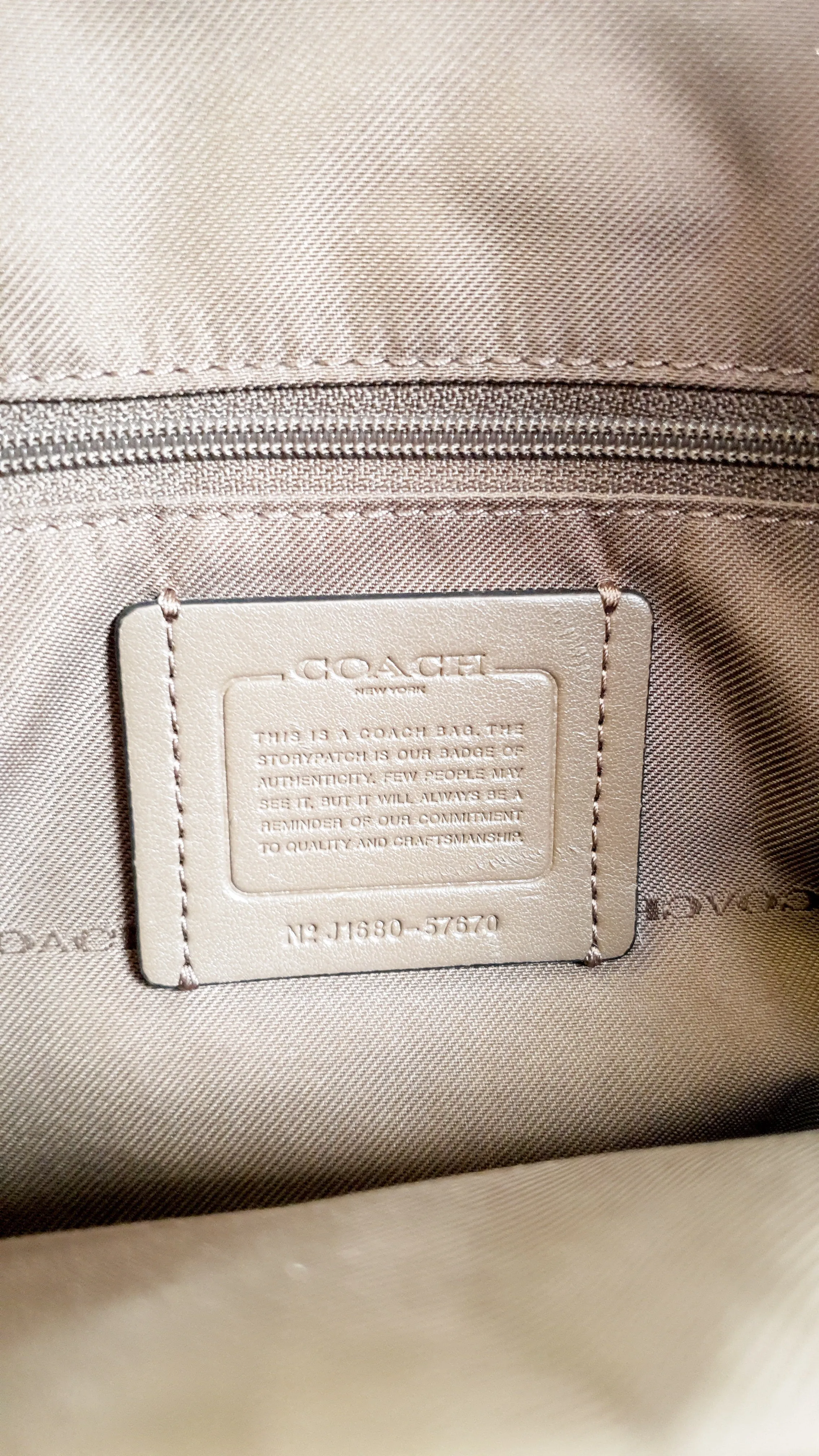 Coach Edie 31 in Stone Taupe with Genuine Snakeskin Colorblock Pebble Leather - Shoulder Bag Coach 57670