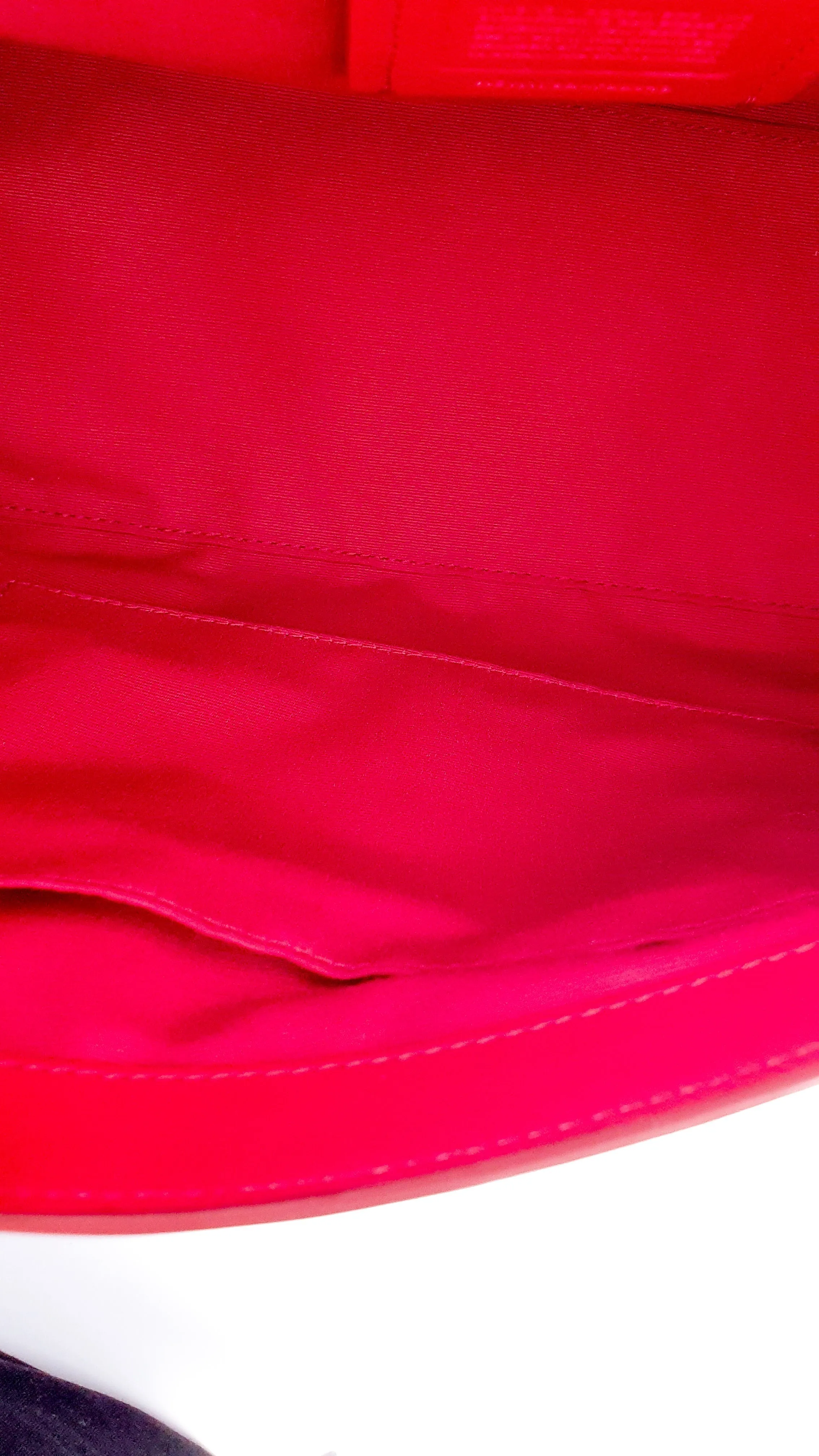 Coach Faye in Red Mixed Leather & Suede Flap Bag Turnlock Tophandle Crossbody