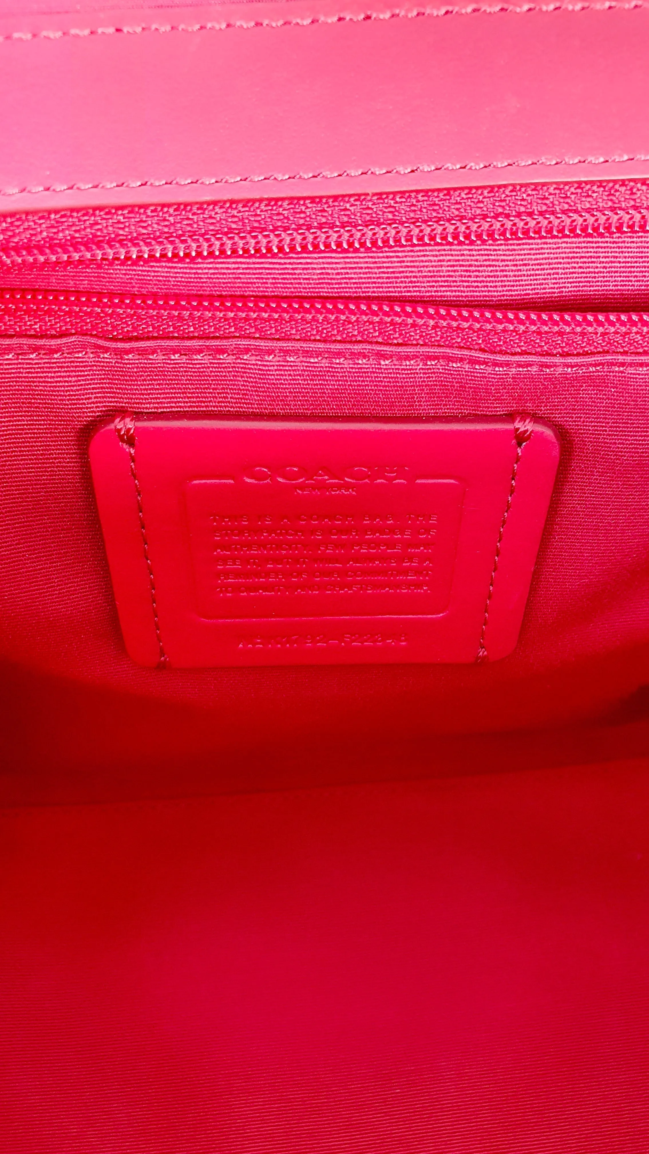 Coach Faye in Red Mixed Leather & Suede Flap Bag Turnlock Tophandle Crossbody