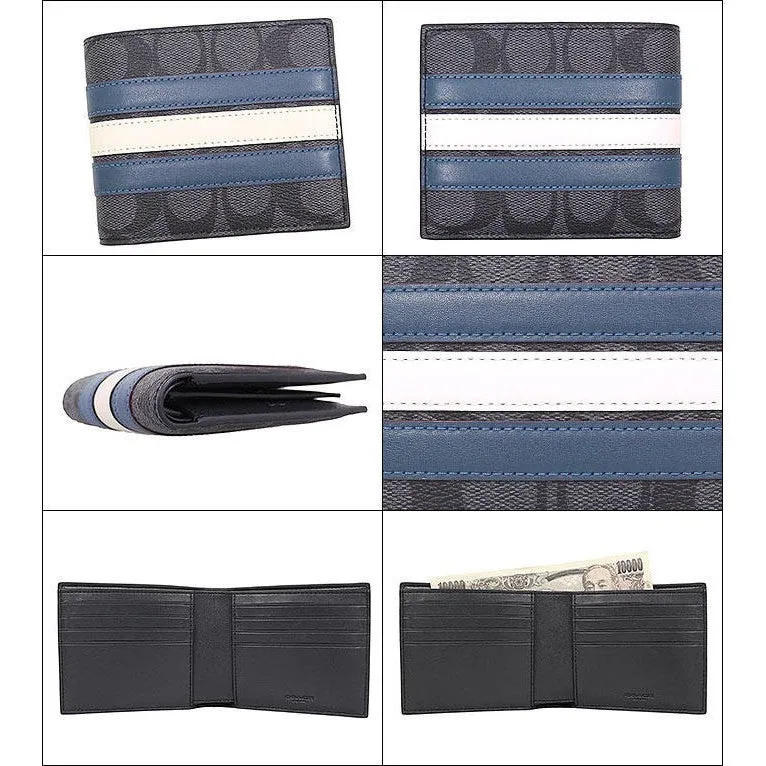 COACH Men Billfold with Id case /Coin Wallet Collection