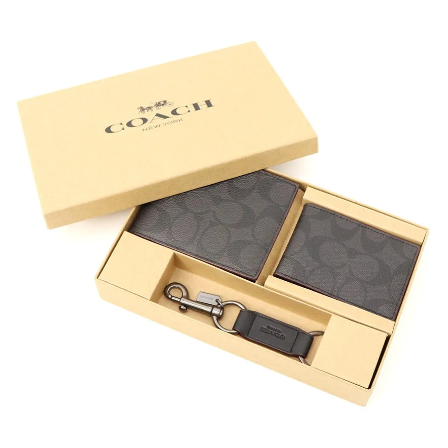 COACH Men Billfold with Id case /Coin Wallet Collection