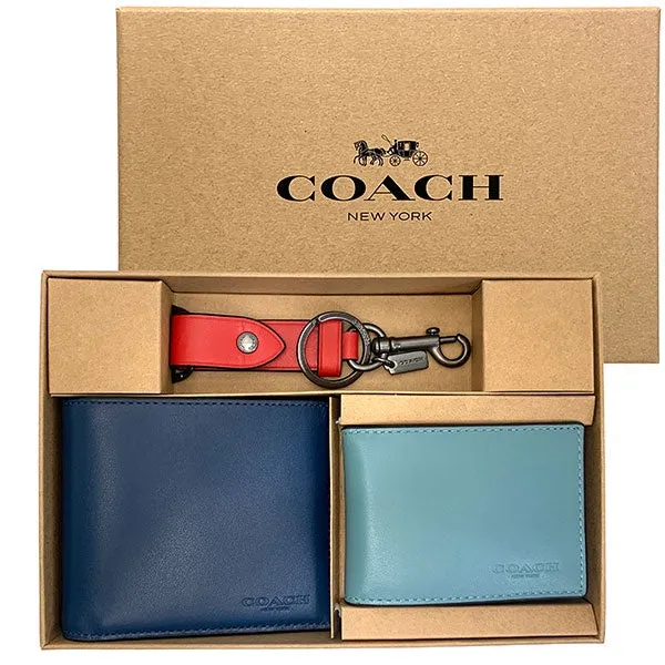 COACH Men Billfold with Id case /Coin Wallet Collection