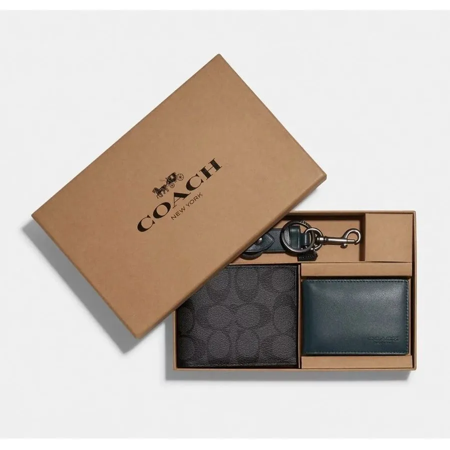COACH Men Billfold with Id case /Coin Wallet Collection