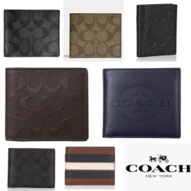 COACH Men Billfold with Id case /Coin Wallet Collection