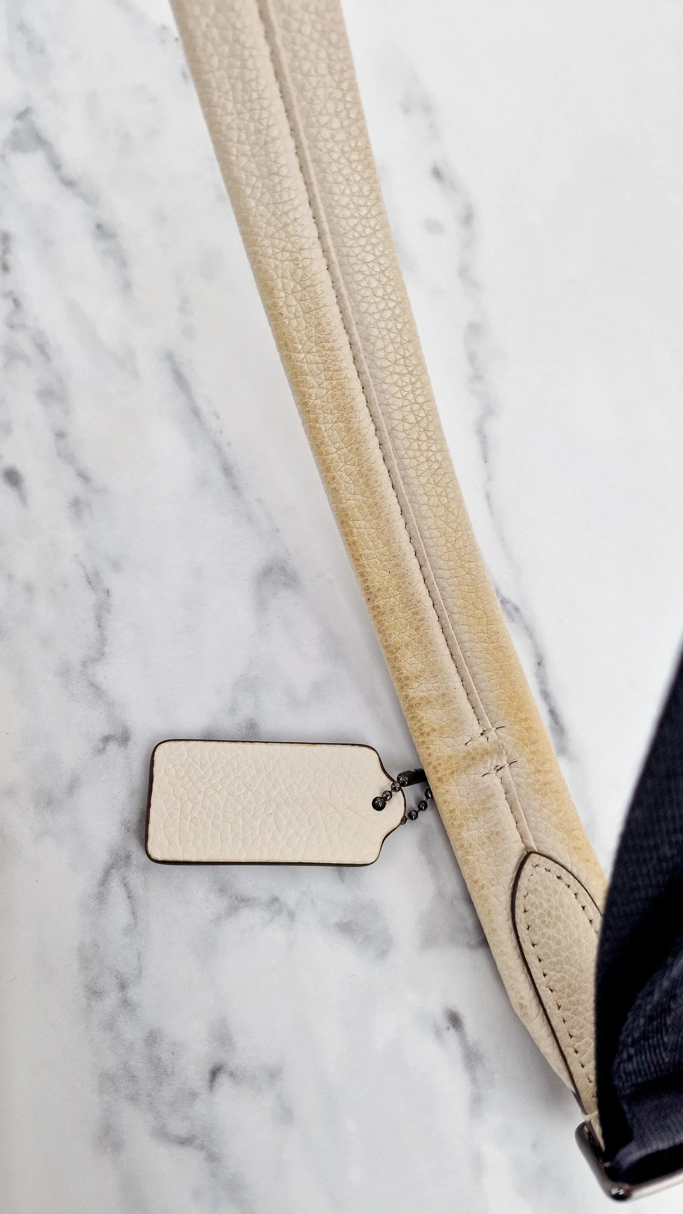 Coach Mini Campus Backpack in Chalk White Pebble Leather with Bandana Rivets - Coach 55628