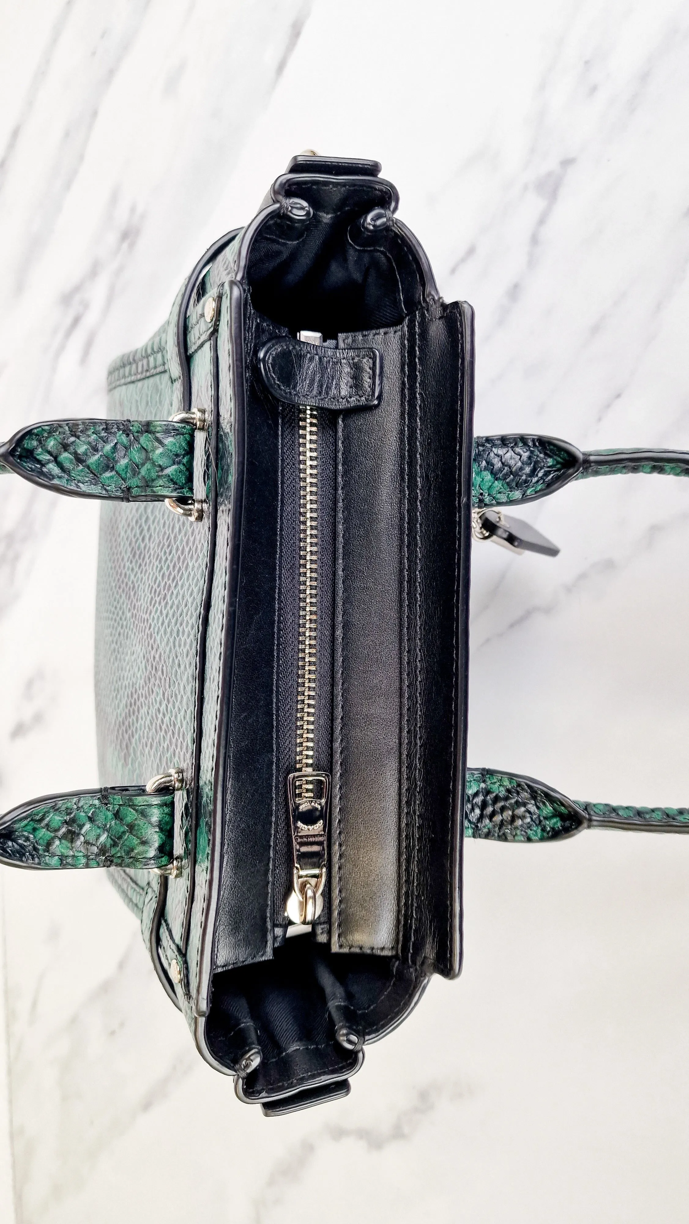 Coach Swagger 21 in Green & Black Snake Print - Handbag Crossbody Bag - Coach 38360