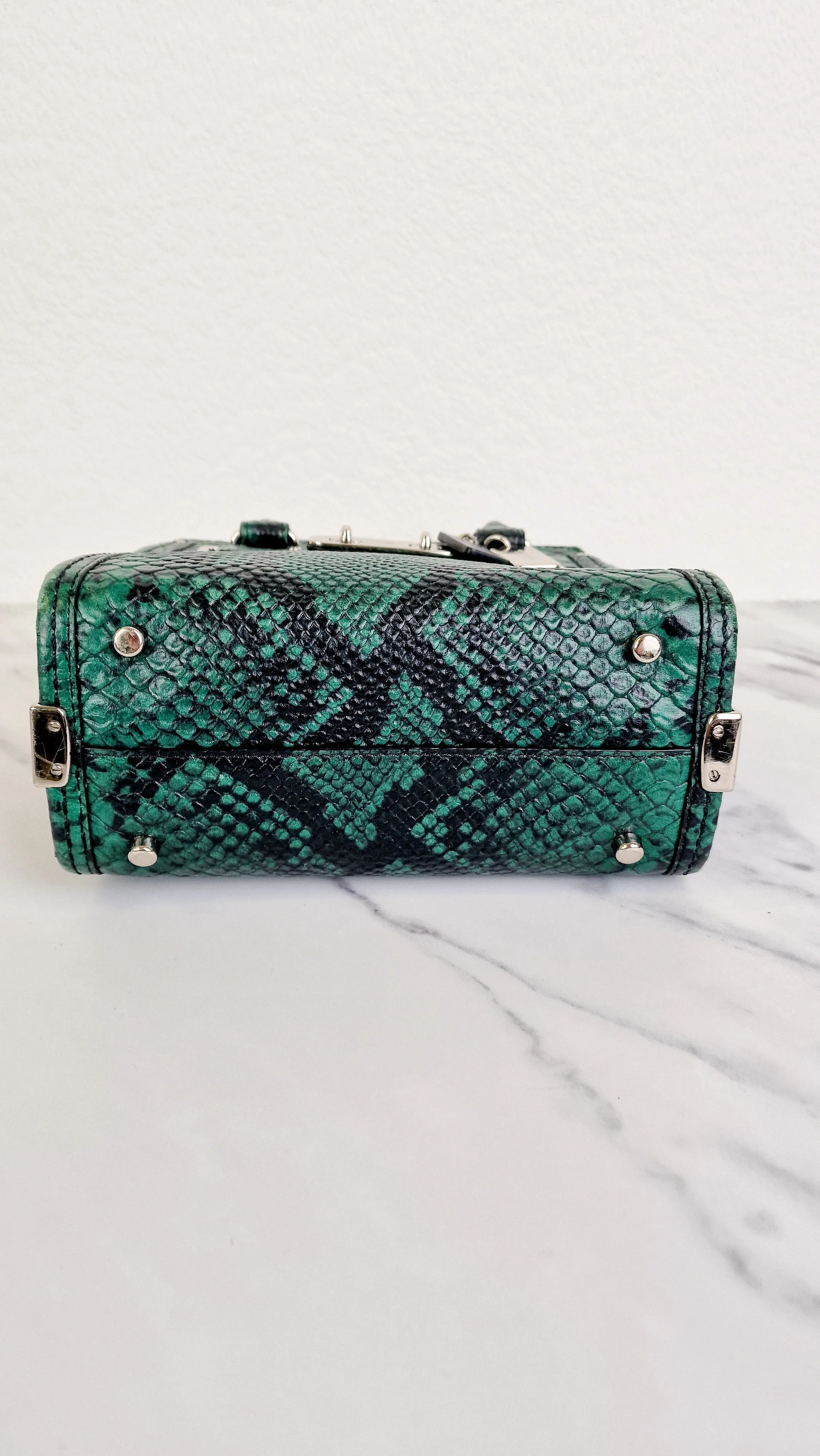 Coach Swagger 21 in Green & Black Snake Print - Handbag Crossbody Bag - Coach 38360