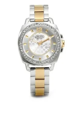 Coach Women's 14501702 Dress Duo tone Silver Dial Stainless Quartz Watch
