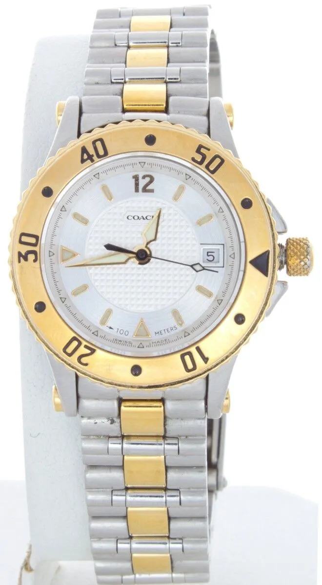 Coach Women's Stainless Steel Silver Dial Date Two-tone Quartz Watch