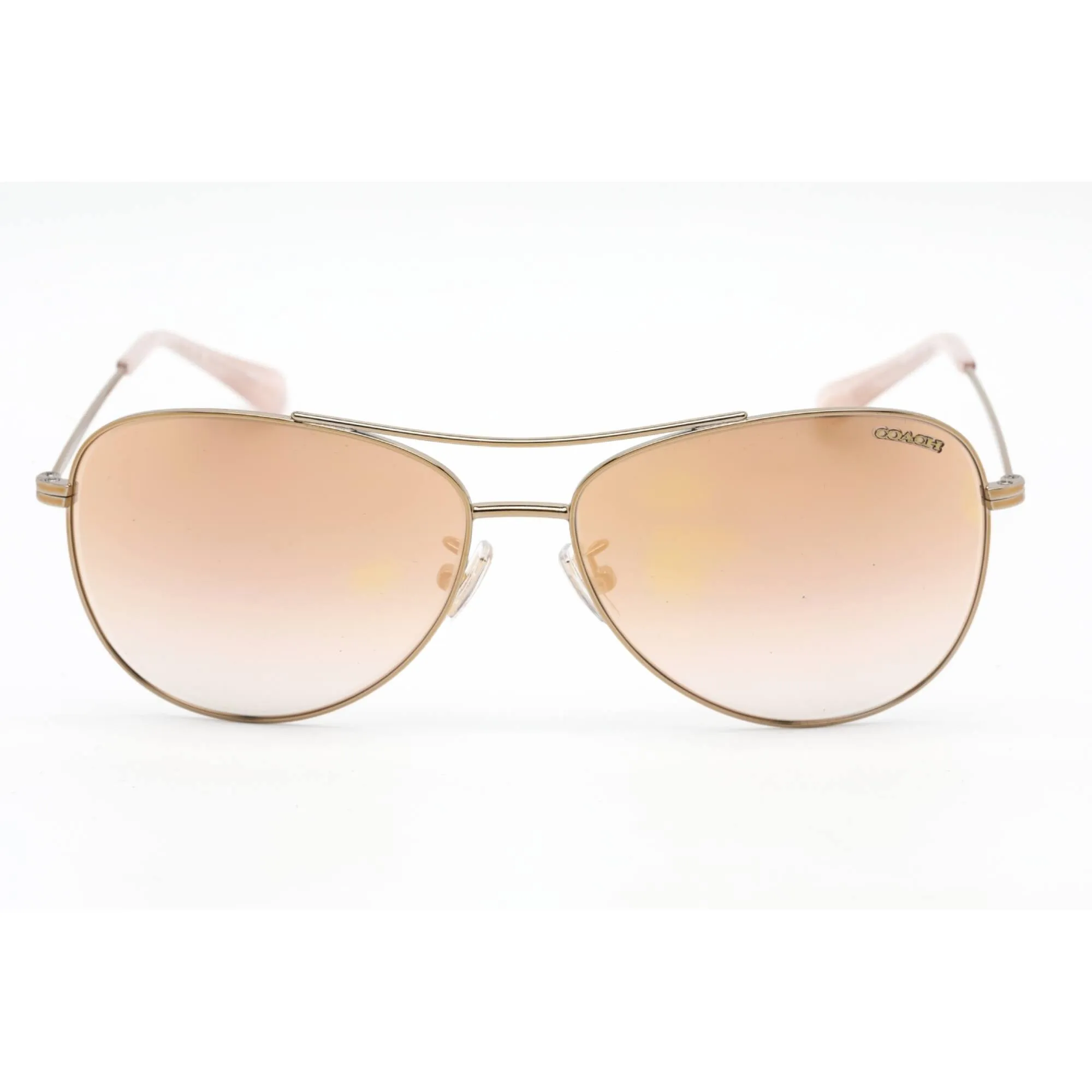 Coach Women's Sunglasses - Light Gold Metal Aviator Full Rim Frame | 0HC7079 90056F