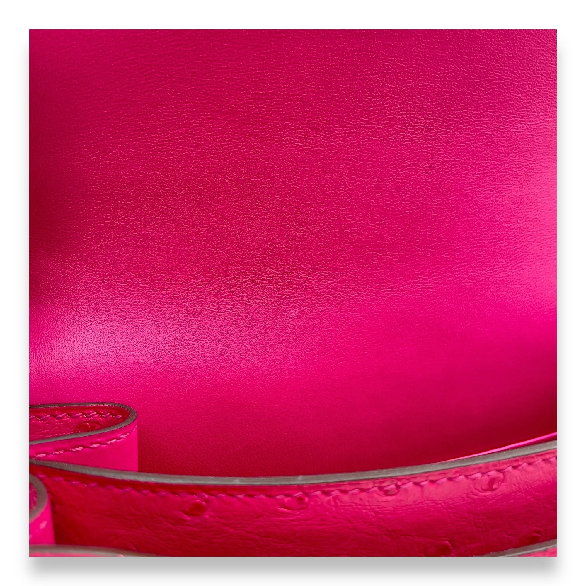 Constance 18 Rose Tyrien in Ostrich, Palladium hardware
