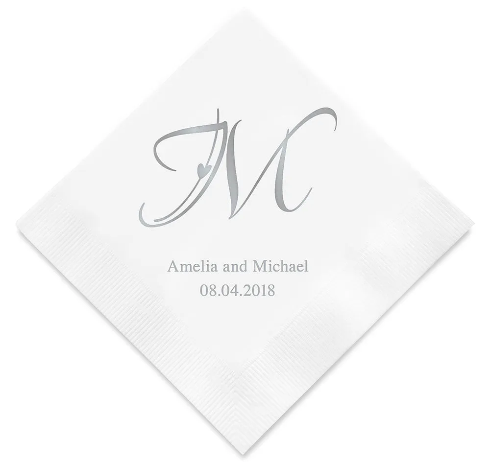 Decorative Initial Wedding Napkins