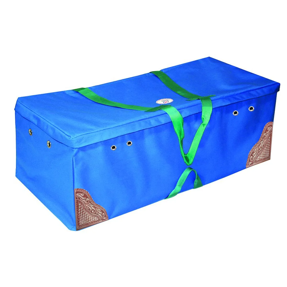 Derby Originals Hay Bale Bag Large 600D Waterproof with Leaf & Basket Hand Tooled Leather Accents - 44" x 20" x 16"