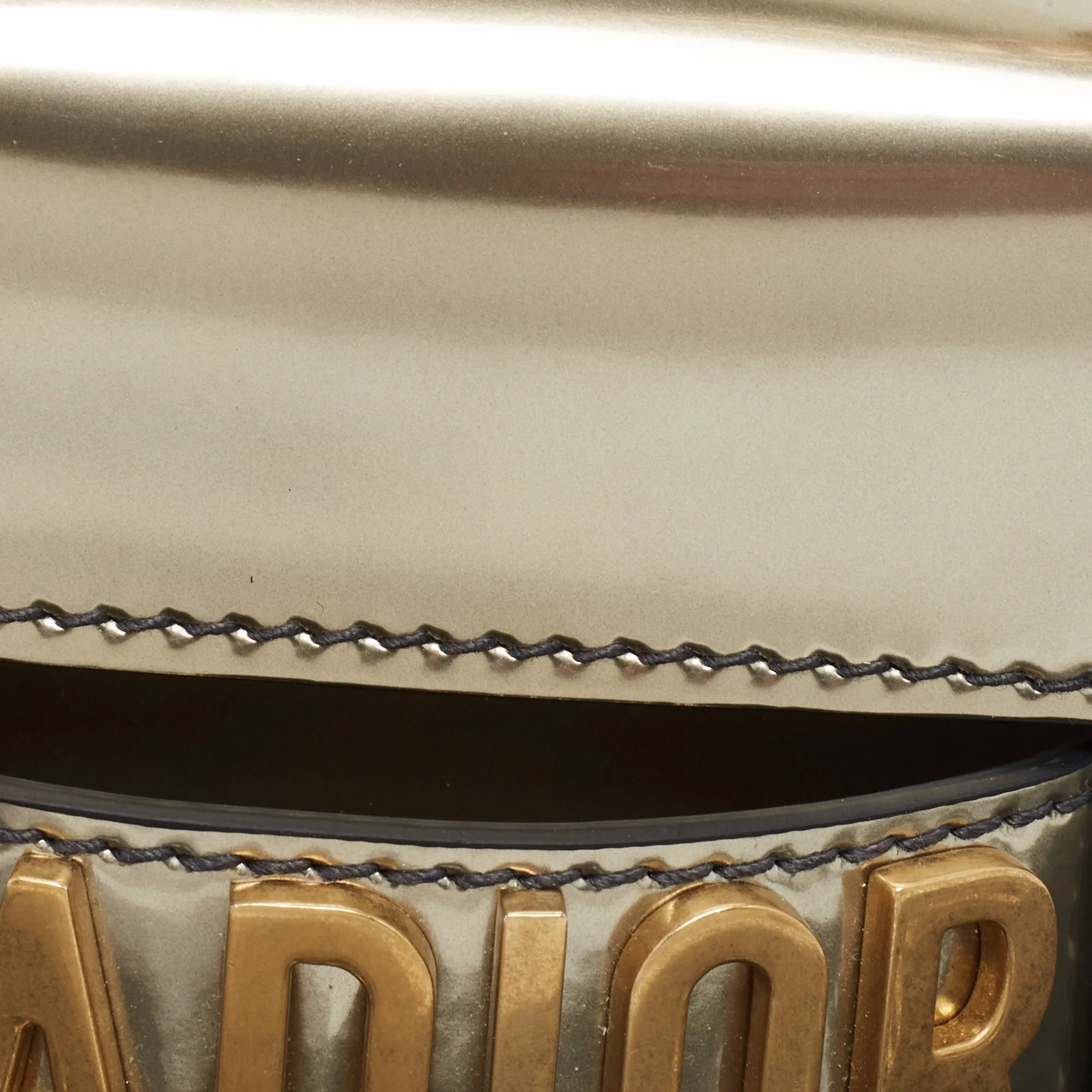 DIOR Metallic Patent Leather Mini J'A Shoulder Bag