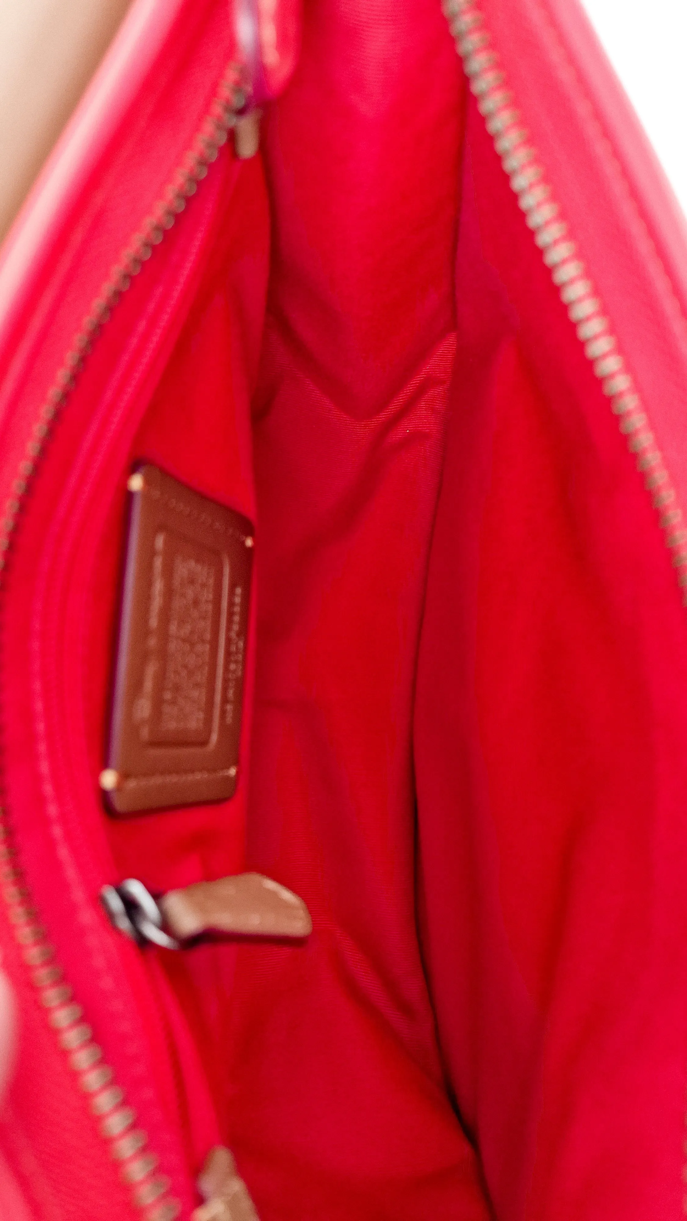 Disney X Coach Patricia Saddle Bag with Motocycle Mickey Mouse in Red Smooth Leather Crossbody Bag - Coach F59359