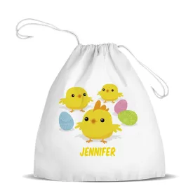 Easter Chicks Premium Drawstring Bag