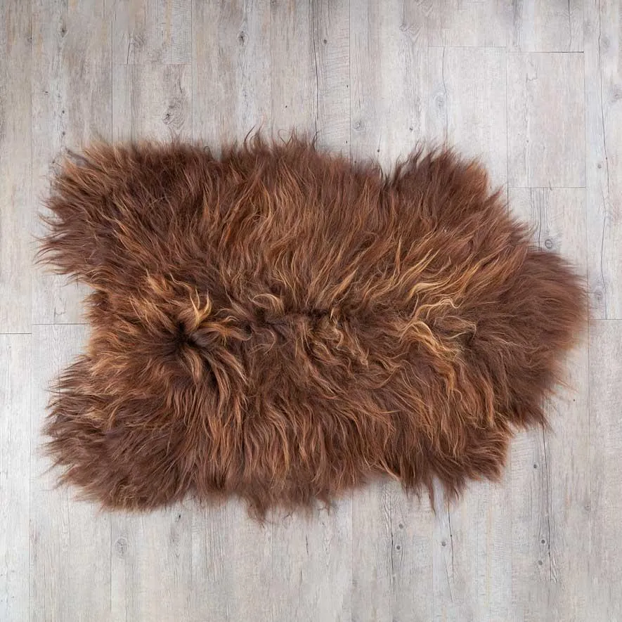 Eco Tanned Golden Natural Brown Icelandic Sheepskin