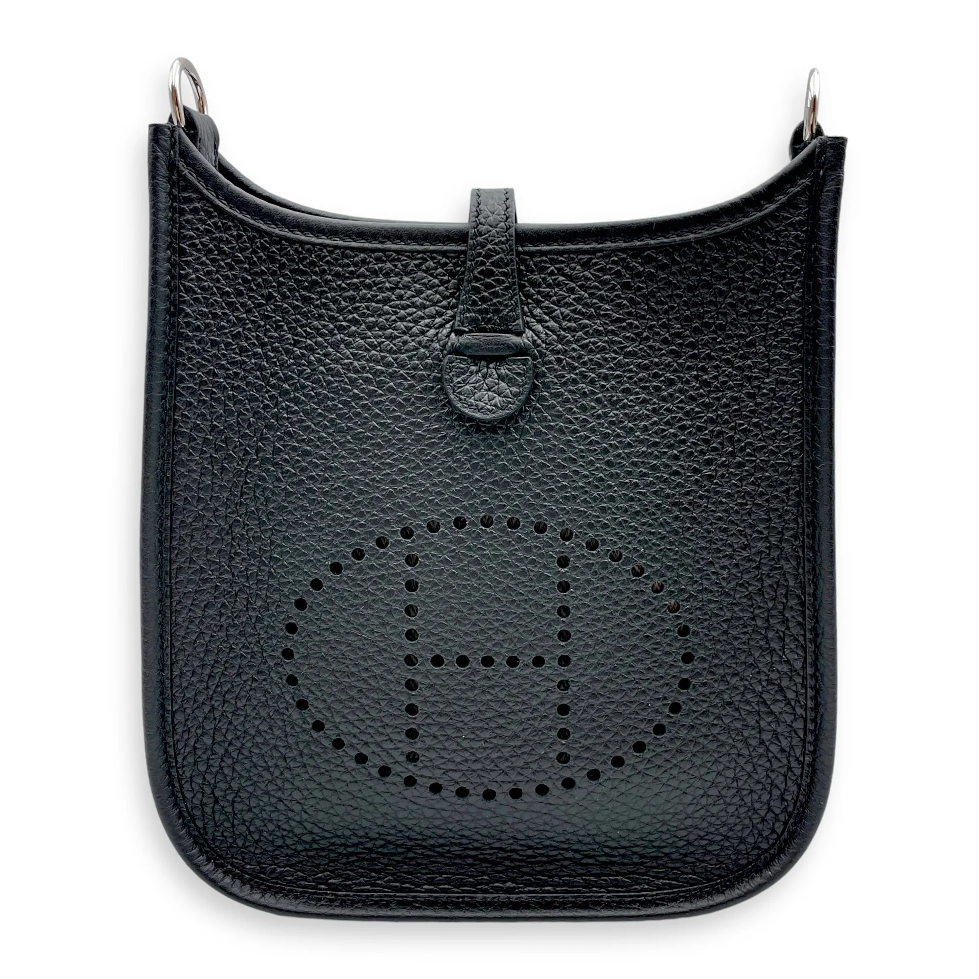 Evelyne Mini Black in Clemence, Palladium hardware