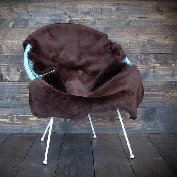 Exclusive Sheepskin Throw Dark Chocolate